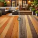 A side-by-side comparison of DeckRite vinyl decking and cedar decking.