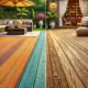 A side-by-side comparison of DeckRite vinyl decking and pressure-treated wood decking.