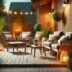 Stylish outdoor furniture on a DeckRite vinyl deck with cushions, plants, and a cozy setting.