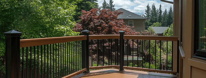 A DeckRite vinyl deck membrane installed for waterproofing