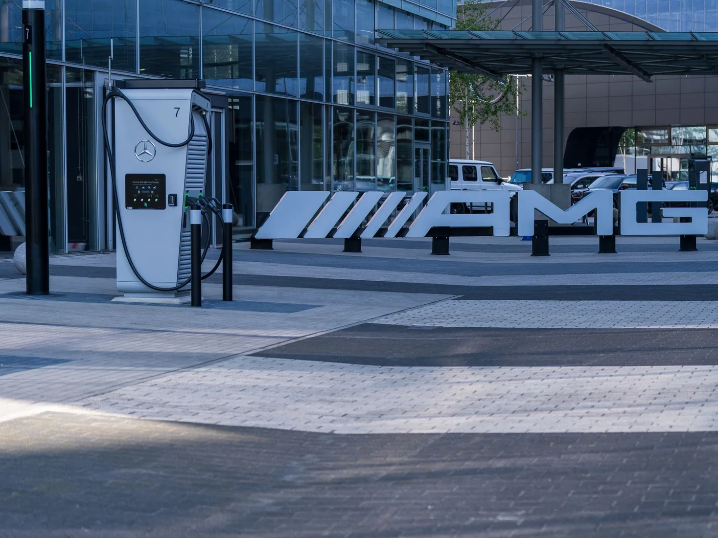 Representative EV charging facilities at a modern commercial property