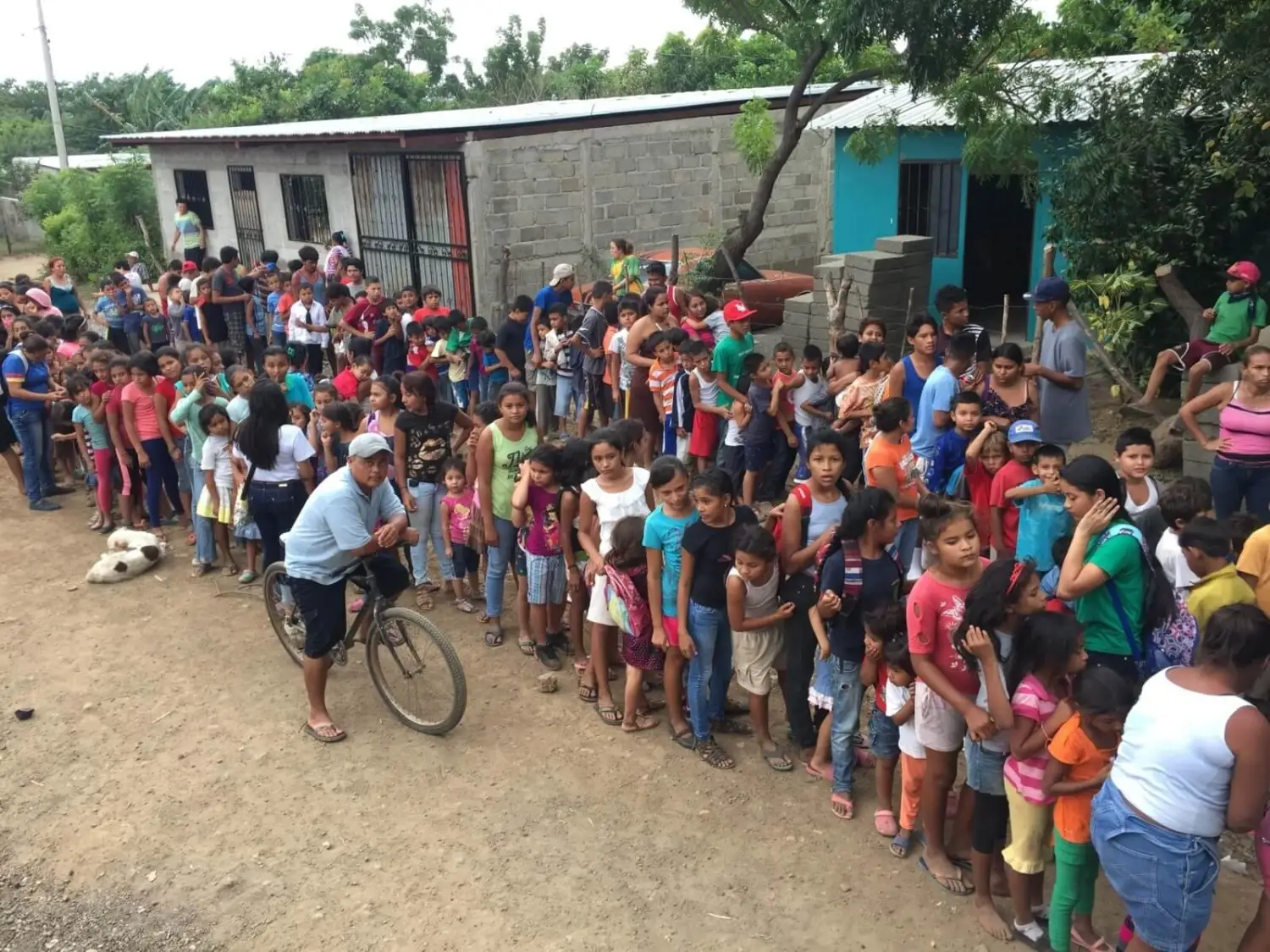 Community feeding program gathering.