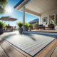 DeckRite vinyl deck with clear skies, showcasing the durability and low maintenance of DeckRite decking.