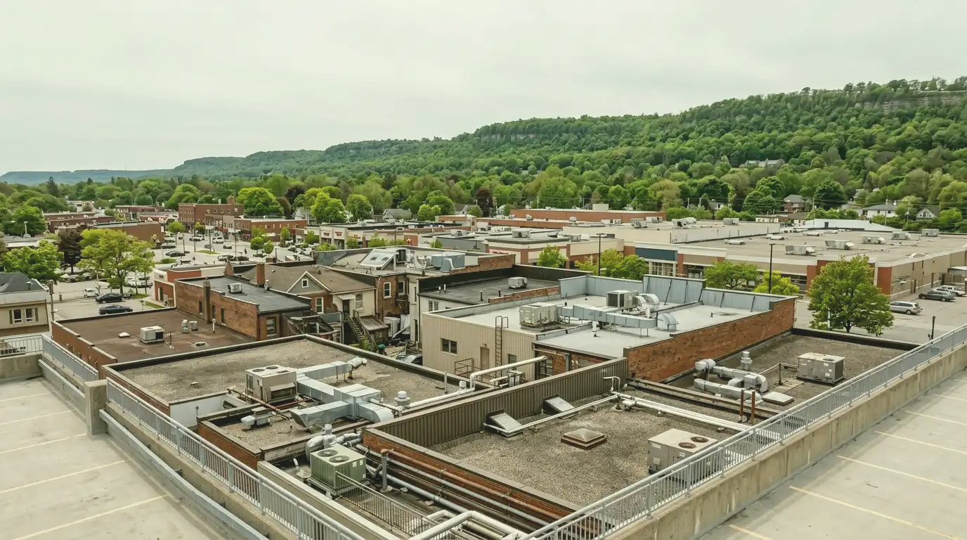 Representative commercial roofscape view for Ancaster