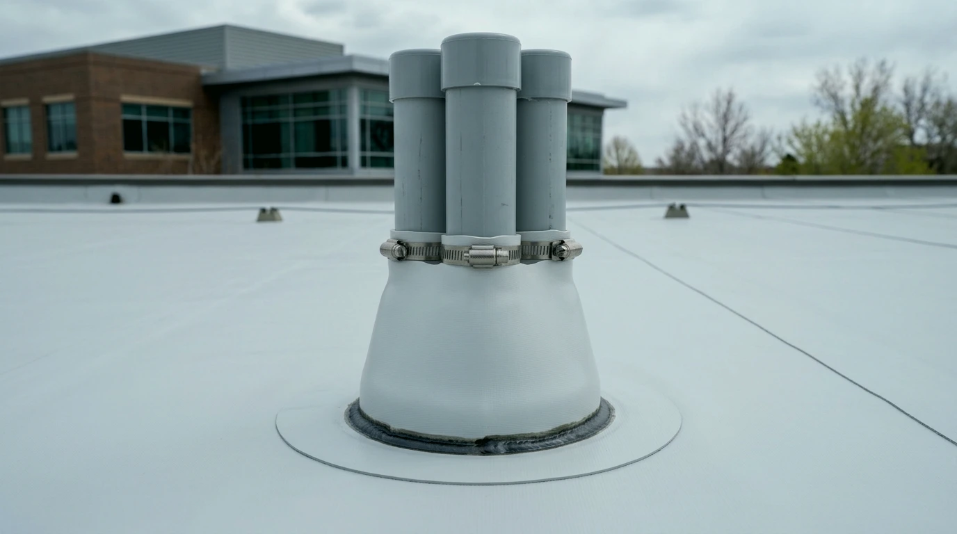 Representative commercial roof system detail for Aurora