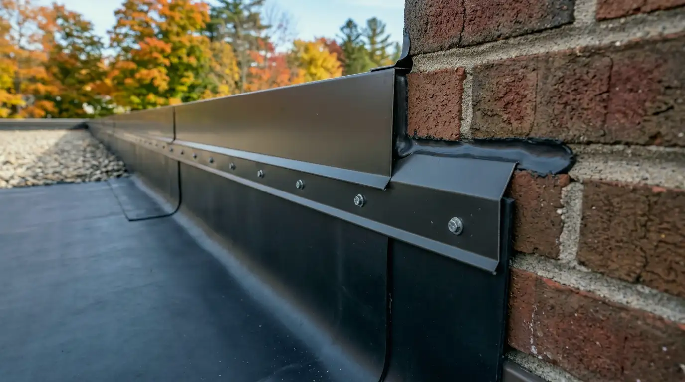 Representative commercial roof system detail for Bracebridge