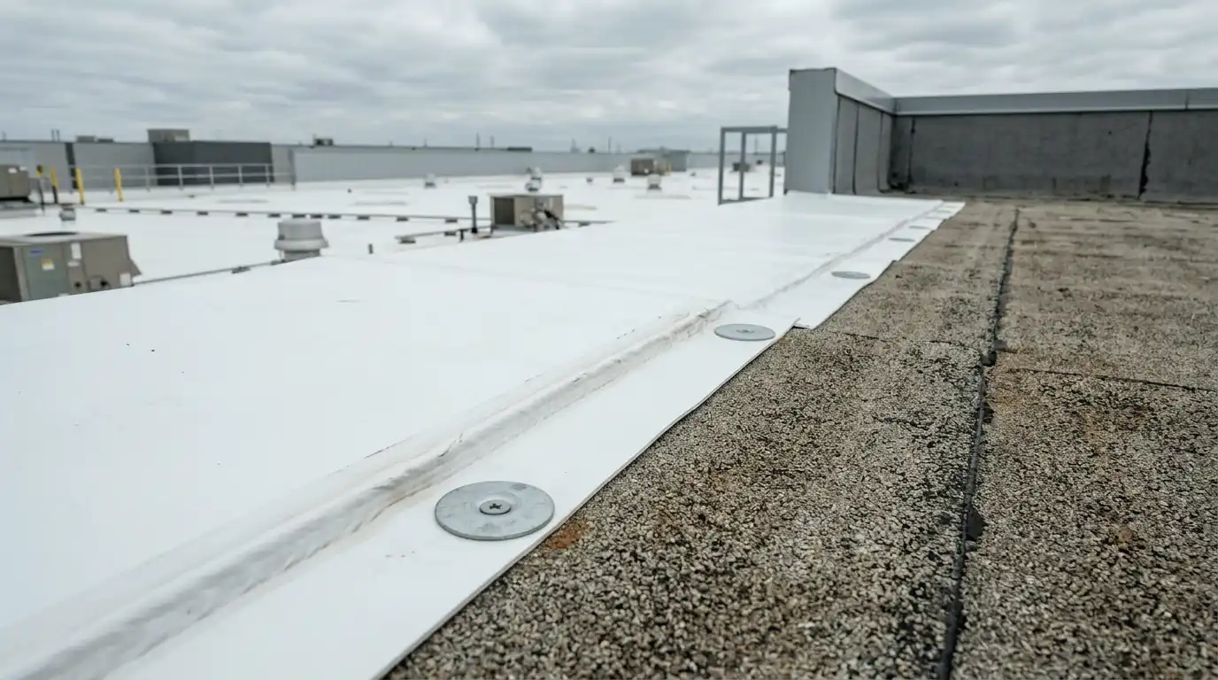Representative commercial roof system detail for Brampton