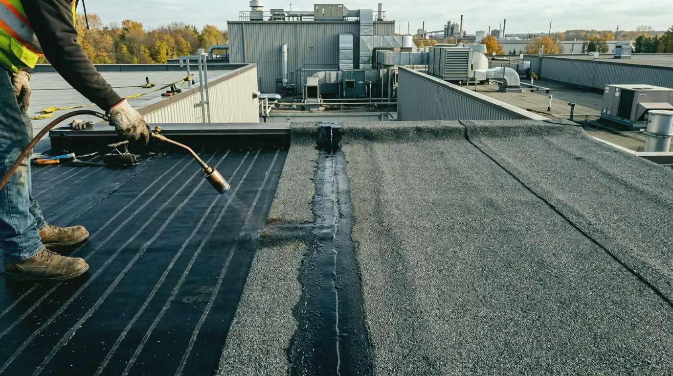 Representative commercial roof system detail for Brant