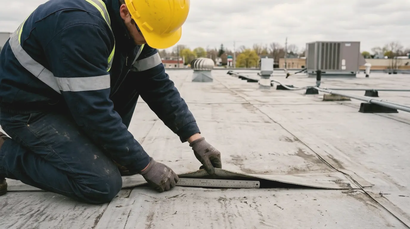 Representative commercial roof assessment detail for Courtice
