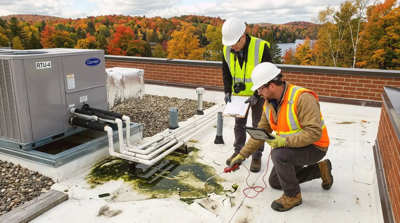 Representative commercial roof assessment detail for Huntsville