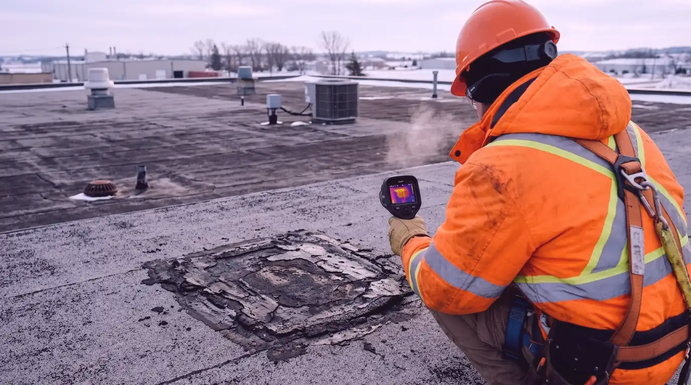 Representative commercial roof assessment detail for Ingersoll
