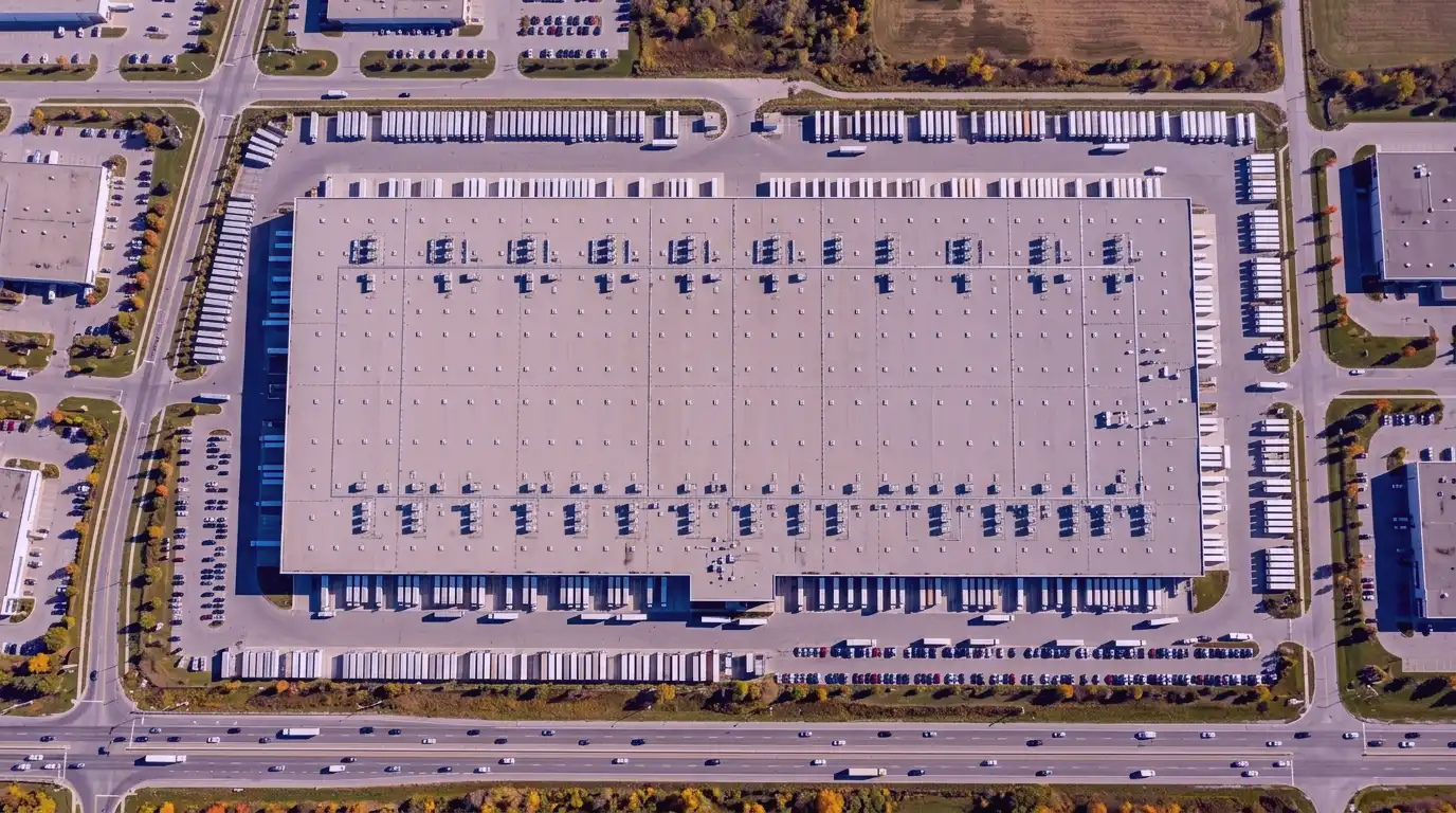Milton commercial roofing - representative low-slope rooftop view