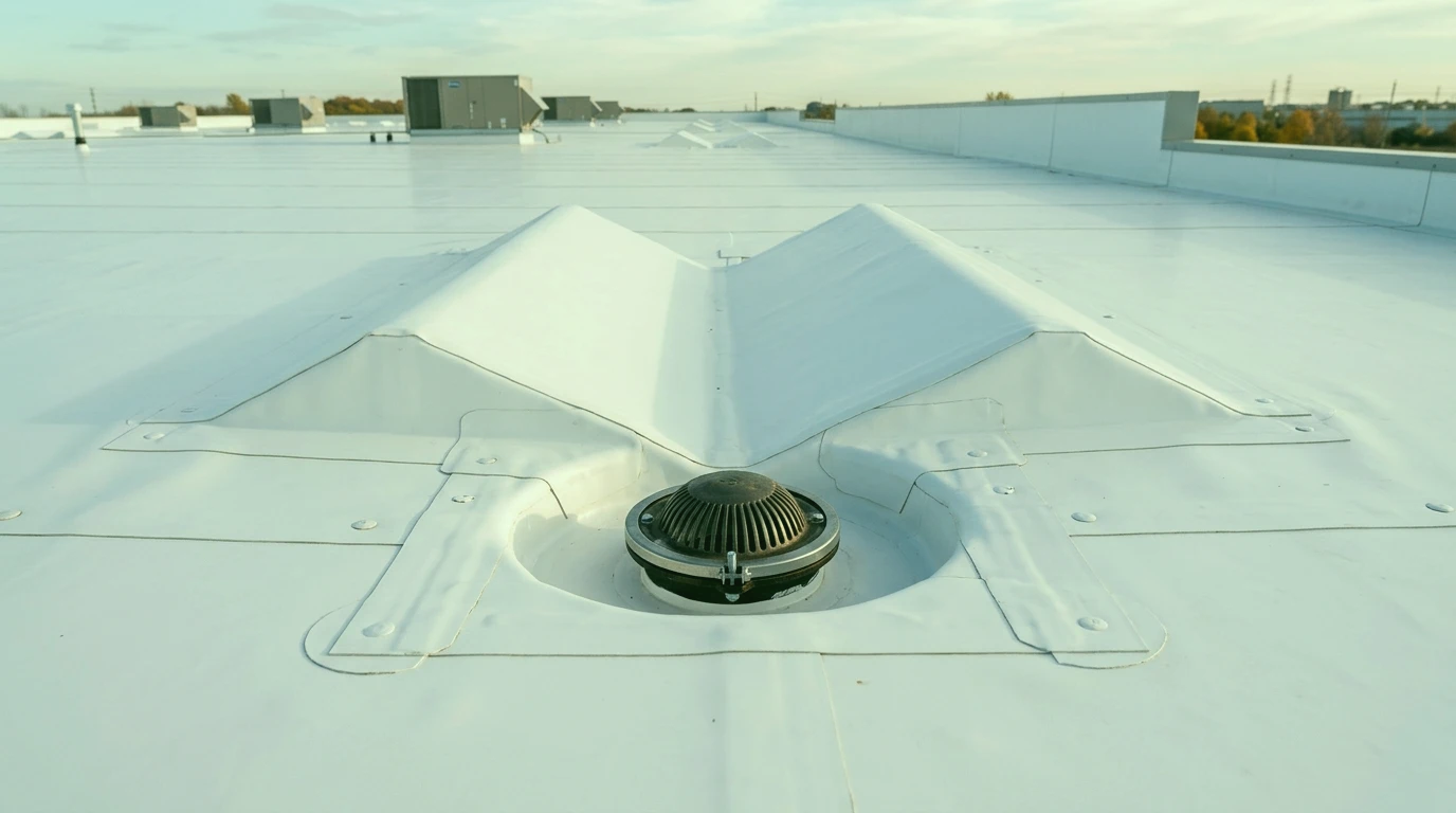 Representative commercial roof system detail for Milton
