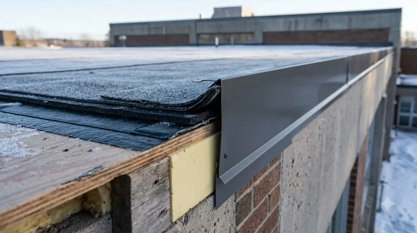 Representative commercial roof system detail for North Bay