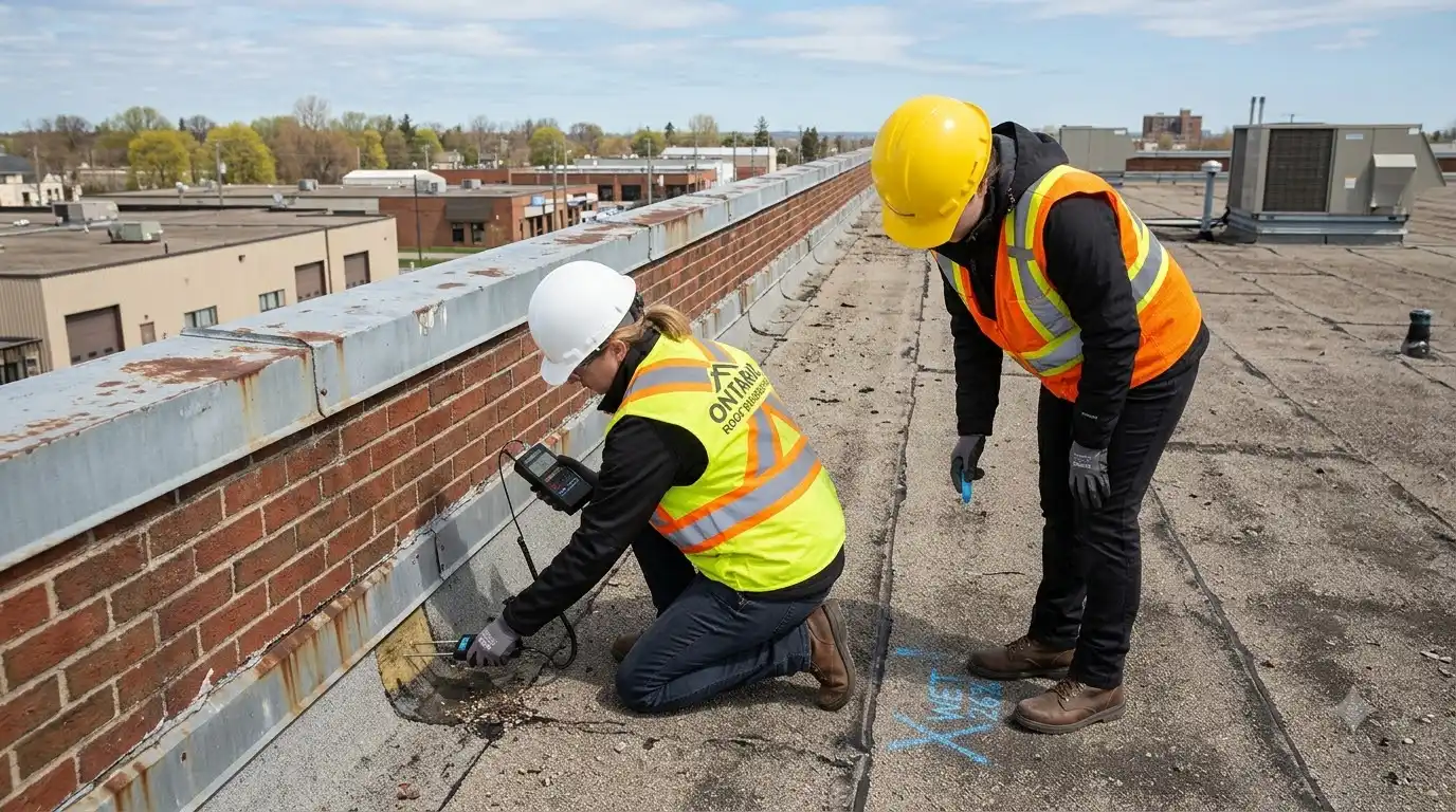 Representative commercial roof assessment detail for St. Catharines
