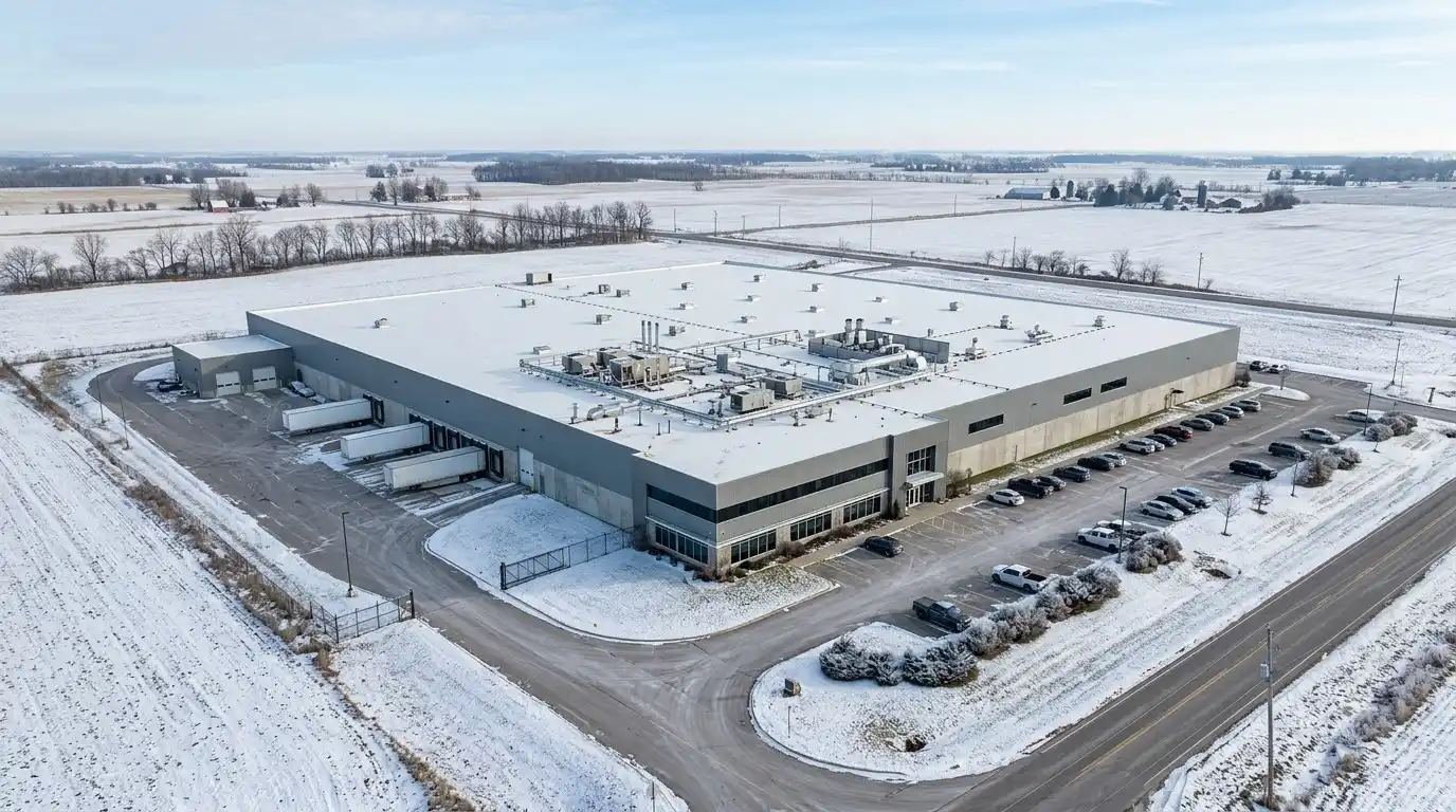 Strathroy commercial roofing - representative low-slope rooftop view