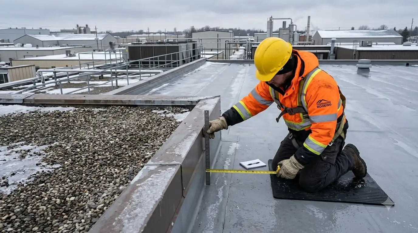 Representative commercial roof assessment detail for Tillsonburg