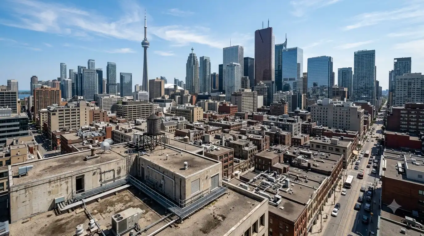 Representative commercial roofscape view for Toronto