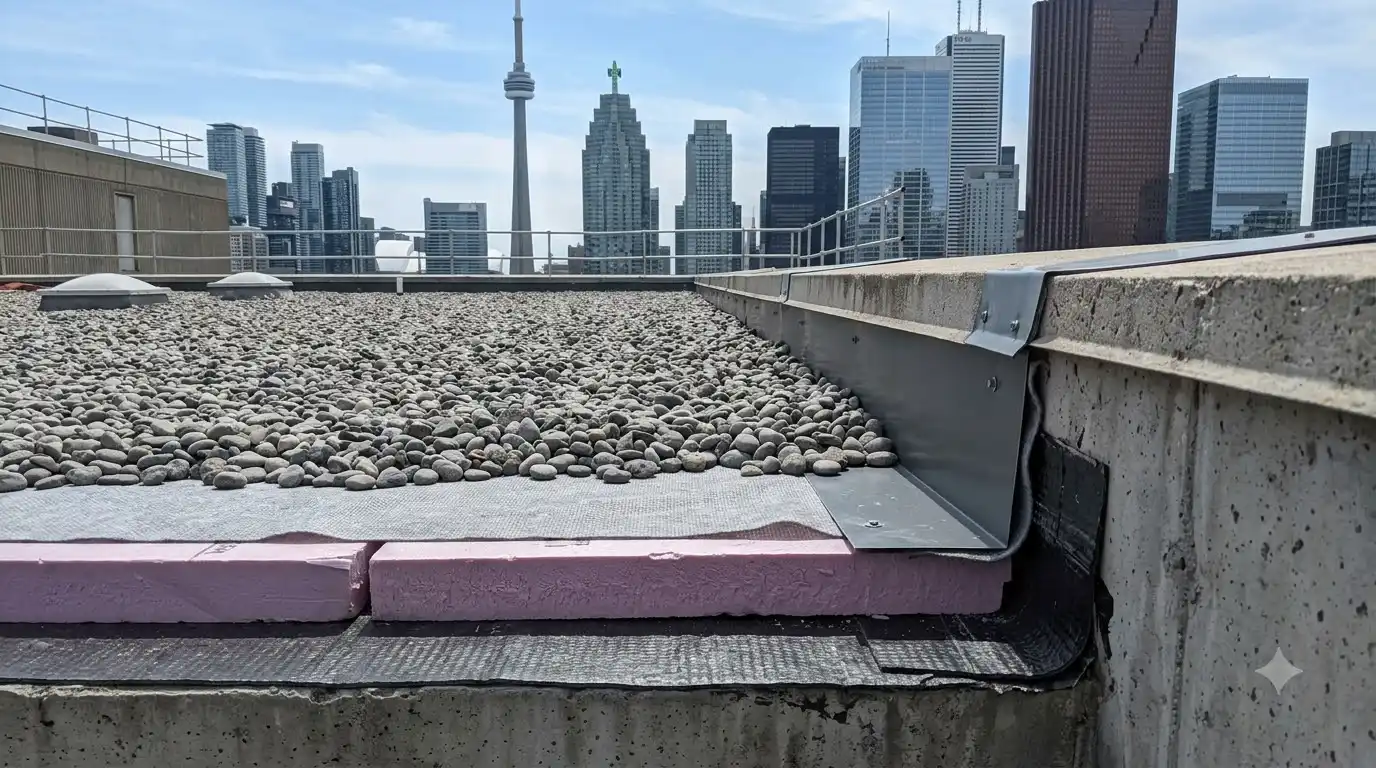 Representative commercial roof system detail for Toronto