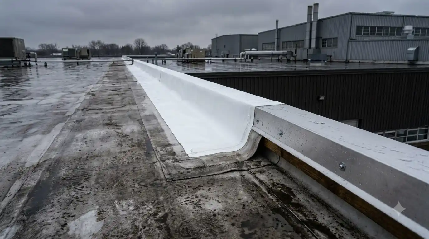 Representative commercial roof system detail for Windsor