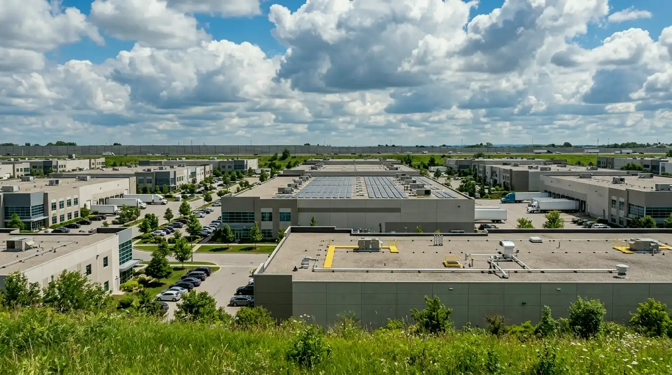 Cambridge commercial solar 401 business park array