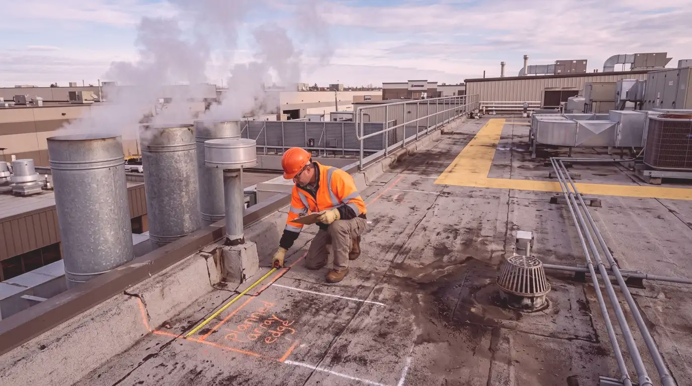 Hamilton commercial solar process exhaust roof check