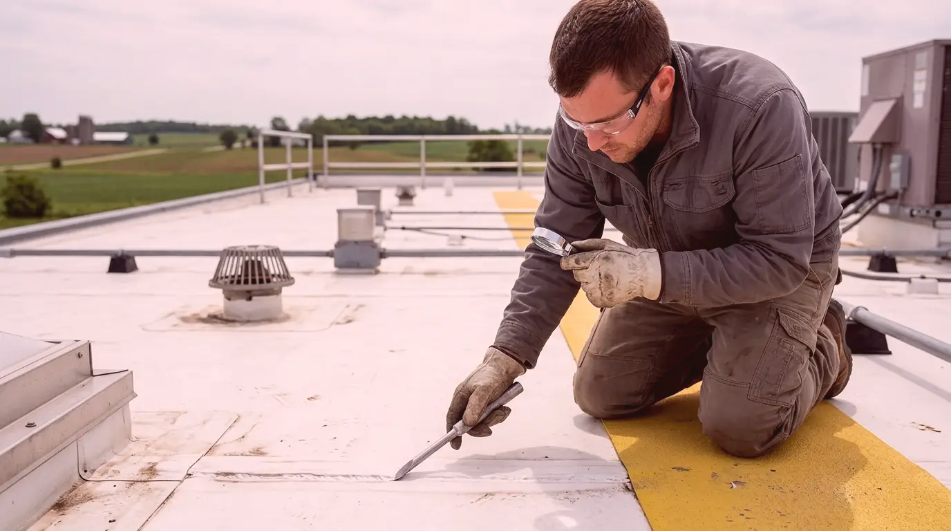 Roof-condition review before a commercial rooftop solar installation in Waterloo, Wellington and Brant